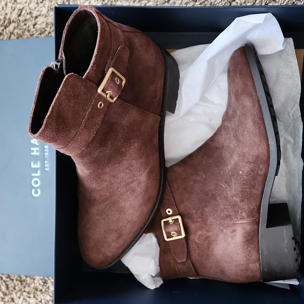 Cole Haan INDIANA Waterproof Suede Boots SIZE 9 NWT
